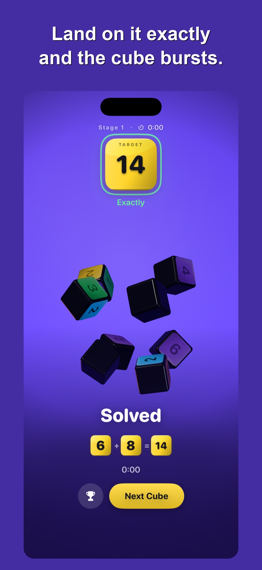 Twist Tally on iPhone after solving a target.